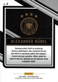 Alexander Nübel - Panini DFB International Base Set 2026, Nr. 6