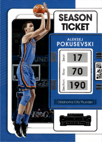 Aleksej Pokusevski - Panini Contenders Season Ticket 2021-22, Nr. 95