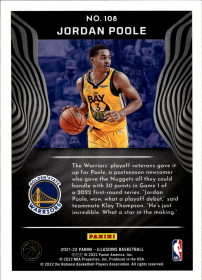 Jordan Poole - Panini Illusions Base Set 2021-22, Nr. 108