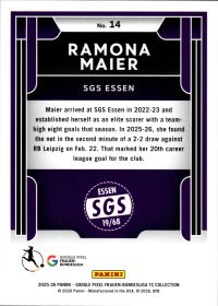Ramona Maier - Panini Frauen-Bundesliga TC Collection Pure Class 2025-26, Nr. 14 – Insert