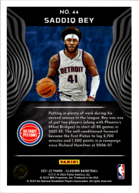 Saddiq Bey - Panini Illusions Base Set 2021-22, Nr. 44