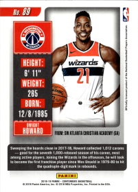 Dwight Howard - Panini Contenders Season Ticket 2018-19, Nr. 89
