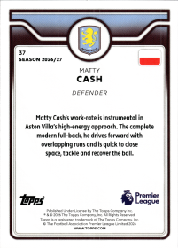 Matty Cash - Topps Flagship Premier League Base Set 2026-27, Nr. 37