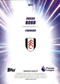Oscar Bobb - Topps Flagship Premier League Nitro Boost 2026-27, Nr. NB 11 – Insert