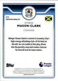 Ephron Mason-Clark - Topps Flagship Premier League Base Set 2026-27, Nr. 271 – Rookie Card