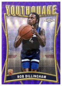 Rob Dillingham - Topps Chrome Youthquake 2024-25, Nr. YQ-6 – Rookie Card, Purple Geometric Refractor
