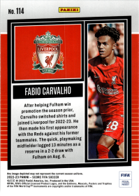 Fabio Carvalho - Panini Score FIFA Base Set 2022-23, Nr. 114