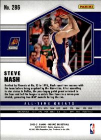 Steve Nash - Panini Mosaic All-Time Greats 2020-21, Nr. 286 – Insert