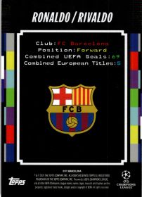 Ronaldo / Rivaldo - Topps Decades UEFA Club Competitions Partnerships 2024-25
