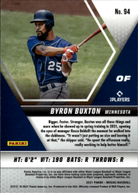 Byron Buxton - Panini Mosaic Base Set 2021, Nr. 94