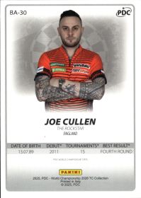 Joe Cullen - Panini PDC World Championship TC Collection Base Set 2026, Nr. BA-30