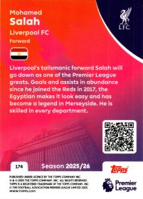 Mohamed Salah - Topps Match Attax Premier League Base Set 2025-26, Nr. 174