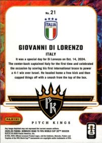 Giovanni Di Lorenzo - Panini Donruss FIFA Road to World Cup Pitch Kings 2025-26, Nr. 21 – Insert