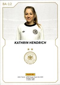 Kathrin Hendrich - Panini DFB-Frauen Team-Set Base Set 2025, Nr. BA-12