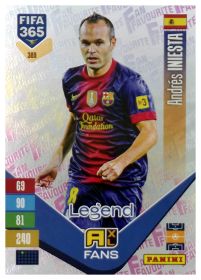Andrés Iniesta - Panini Adrenalyn XL FIFA 365 Fan Favourites 2026-27, Nr. 389 – Insert