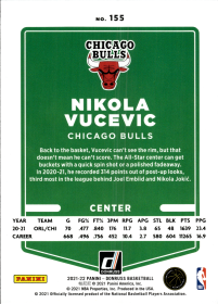 Nikola Vucevic - Panini Donruss Base Set 2021-22, Nr. 155