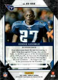 Eddie George - Panini Donruss Elite Series 2021, Nr. ES-EGE – Insert