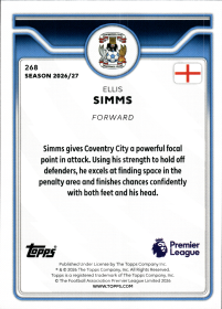 Ellis Simms - Topps Flagship Premier League Base Set 2026-27, Nr. 268