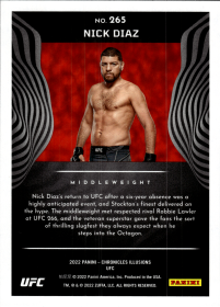 Nick Diaz - Panini Chronicles UFC Illusions 2022, Nr. 265