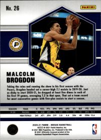 Malcolm Brogdon - Panini Mosaic Base Set 2020-21, Nr. 26