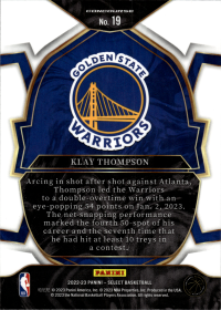 Klay Thompson - Panini Select Concourse 2022-23, Nr. 19