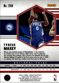 Tyrese Maxey - Panini Mosaic National Pride 2020-21, Nr. 259 – Insert