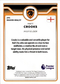 Matt Crooks - Topps Flagship Premier League Base Set 2026-27, Nr. 295