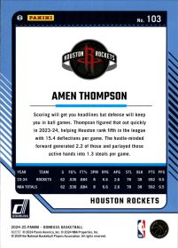 Amen Thompson - Panini Donruss Base Set 2024-25, Nr. 103