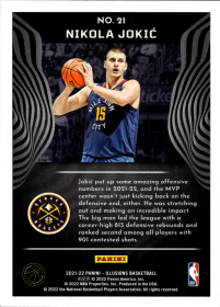 Nikola Jokić - Panini Illusions Base Set 2021-22, Nr. 21