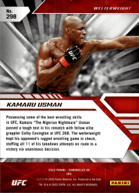 Kamaru Usman - Panini Chronicles UFC XR 2022, Nr. 298 – Bronze