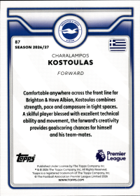 Charalampos Kostoulas - Topps Flagship Premier League Base Set 2026-27, Nr. 87