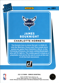 James Bouknight - Panini Donruss Rated Rookie 2021-22, Nr. 201