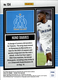 Nuno Tavares - Panini Score FIFA Base Set 2022-23, Nr. 134