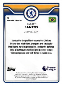 Andrey Santos - Topps Flagship Premier League Base Set 2026-27, Nr. 98