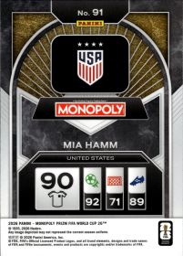 Mia Hamm - Panini Prizm Monopoly FIFA World Cup Base Set 2026, Nr. 91