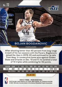 Bojan Bogdanovic - Panini Prizm Base Set 2020-21, Nr. 72