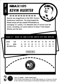Kevin Huerter - Panini Hoops Base Set 2021-22, Nr. 148