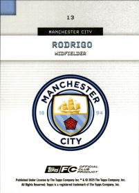 Rodri - Topps Manchester City Team Set Base Set 2024-25, Nr. 13