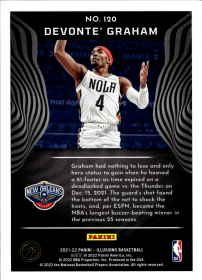 Devonte' Graham - Panini Illusions Base Set 2021-22, Nr. 120