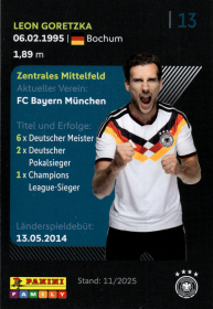 Leon Goretzka - Panini FIFA World Cup DFB-Sammelkarten 2026, Nr. 13