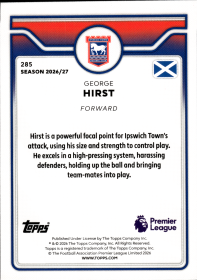 George Hirst - Topps Flagship Premier League Base Set 2026-27, Nr. 285