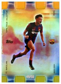 Pedri - Topps Focus FC Barcelona Golden Hour 2023-24, Nr. GH-4 – Nummeriert, Gold Rainbow, Insert