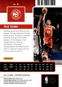 Trae Young - Panini Contenders Season Ticket 2021-22, Nr. 4