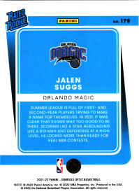 Jalen Suggs - Panini Donruss Optic Rated Rookie 2021-22, Nr. 179