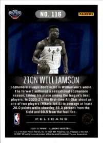 Zion Williamson - Panini Illusions Base Set 2020-21, Nr. 116