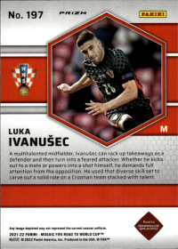 Luka Ivanušec - Panini Mosaic FIFA Road to World Cup Base Set 2021-22, Nr. 197 – Rookie Card, Mosaic