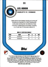 Liel Abada - Topps Chrome MLS Base Set 2026, Nr. 86