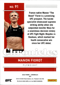 Manon Fiorot - Panini Chronicles UFC Base Set 2022, Nr. 91