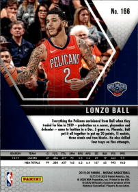 Lonzo Ball - Panini Mosaic Base Set 2019-20, Nr. 166