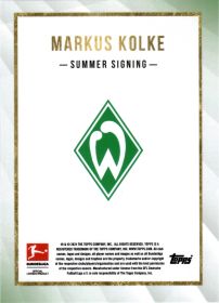 Markus Kolke - Topps Bundesliga Summer Signings 2024-25